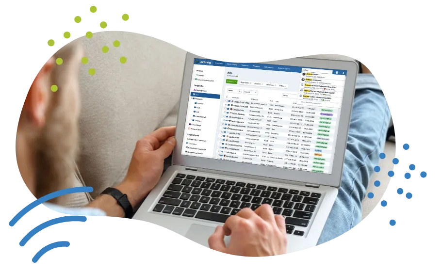 Abbildung des siebenköpfigen Teams, das Webling Vereinssoftware entwickelt.