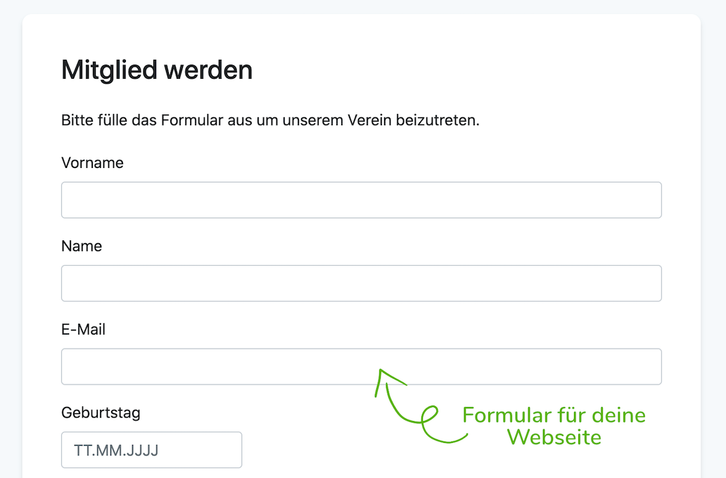 Mitglieder Formular